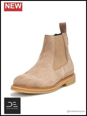 BOSS Kobe Suede Chelsea Boots Ankle Bootie Round Toe Pull-On Fall Shoes